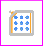 ADP5303ACBZ-1-R7 - Analog Devices PCB footprint - BGA - BGA - 9-Ball Wafer Level Chip Scale Package [WLCSP]