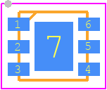 SGP41-D-R4 - Sensirion PCB footprint - Small Outline No-lead - Small Outline No-lead - DFN6