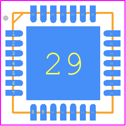 GL850G-QFN28 - Genesys PCB footprint - Quad Flat No-Lead - Quad Flat No-Lead - 28 Pin QFN_2021