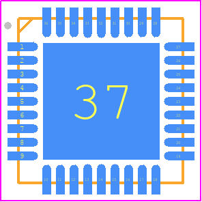 STM32F103T8U6 - STMicroelectronics PCB footprint - Quad Flat No-Lead - Quad Flat No-Lead - VFQFPN36