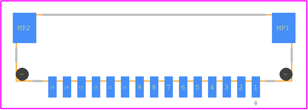 DF14-15P-1.25H(24) - Hirose PCB footprint - Other - Other - DF14-15P-1.25H(24)
