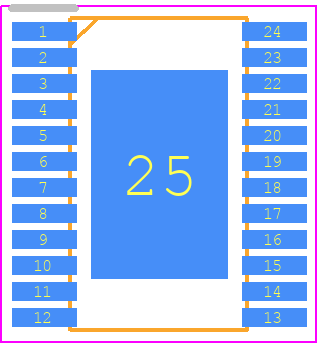 STP16CP05XTTR - STMicroelectronics PCB footprint - Small Outline Packages - Small Outline Packages - STP16CP05XTTR