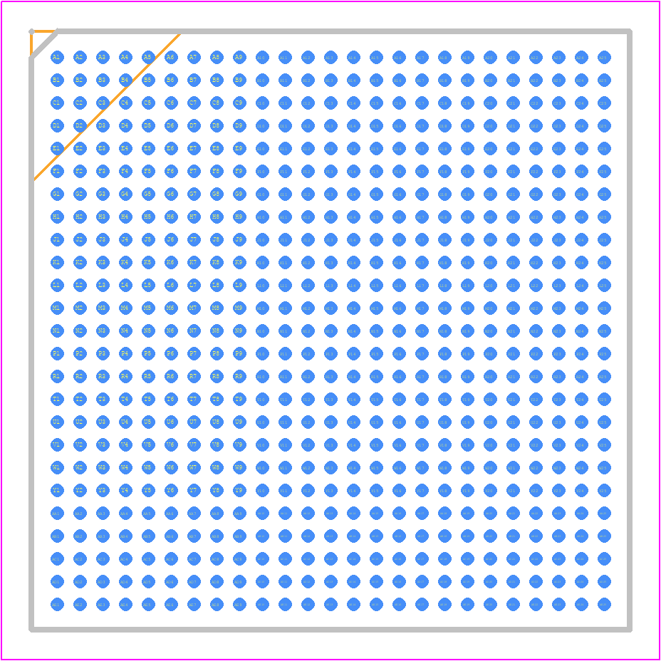 66AK2G12ABY60 - Texas Instruments PCB footprint - BGA - BGA - ABY0625A_2021