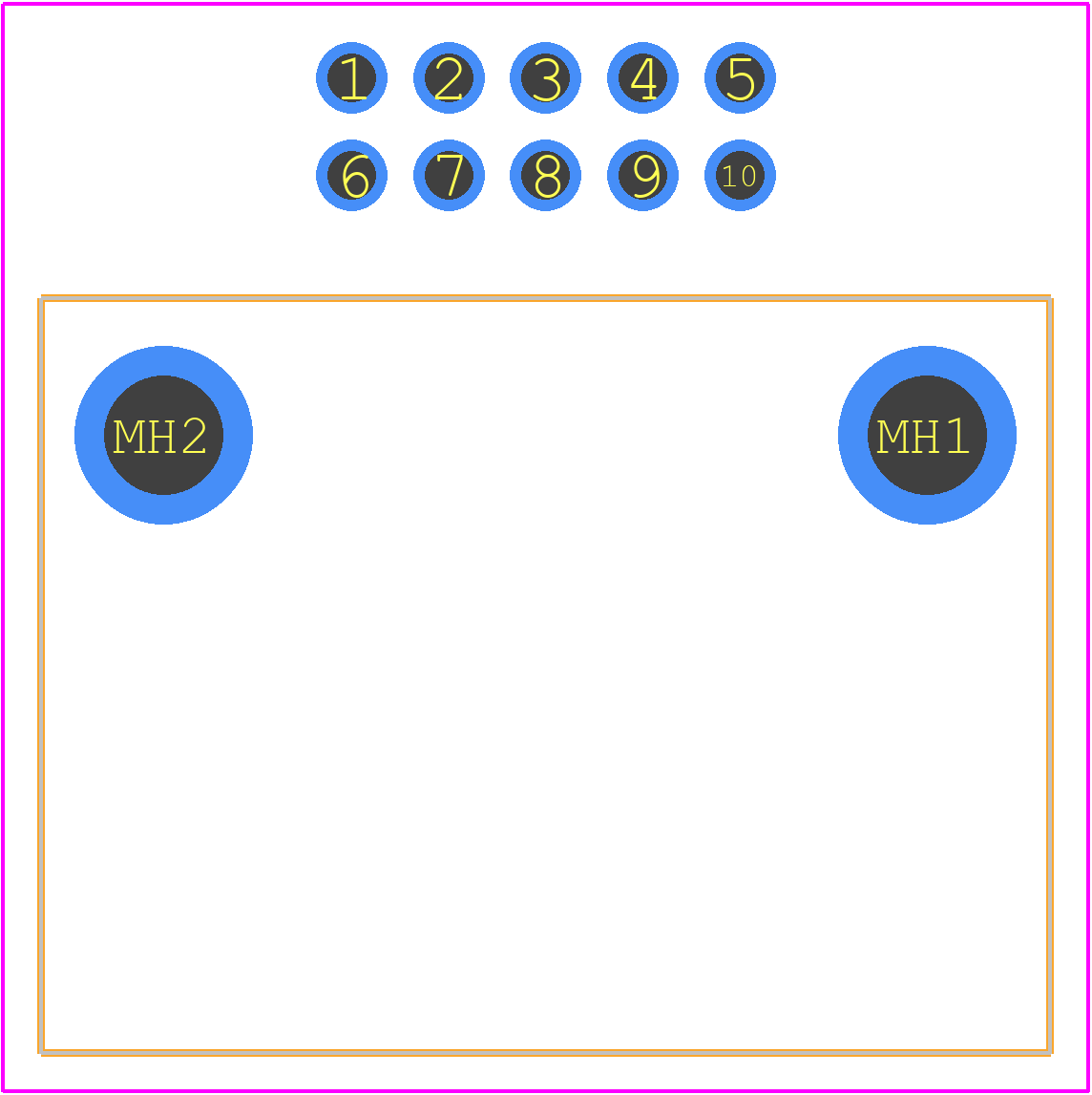 638444-9 - TE Connectivity PCB footprint - Other - Other - 638444-9-2