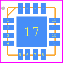 HMC349LP4CETR - Analog Devices PCB footprint - Quad Flat No-Lead - Quad Flat No-Lead - 16-Pin QFN EP_2022