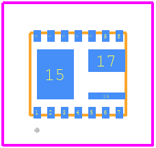 MIC33153-4YHJ-TR - Microchip PCB footprint - Other - Other - 14-Pin 3.0 mm x 3.5 mm TDFN