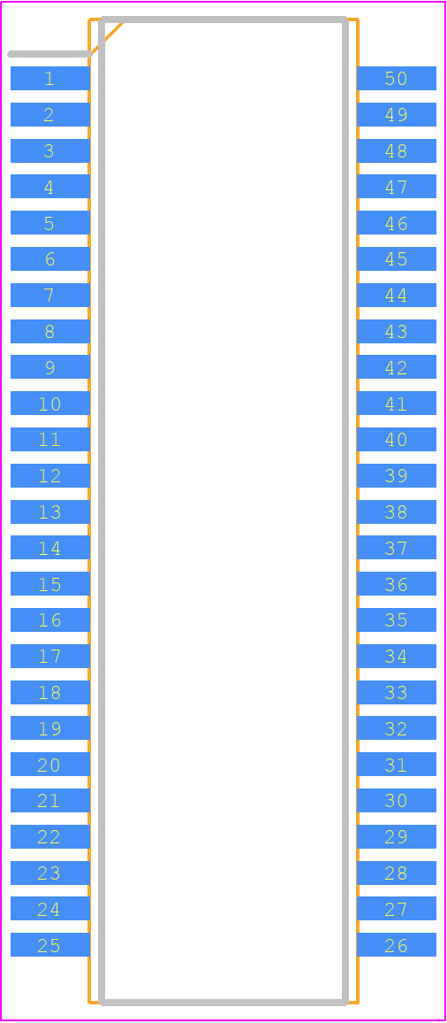 SM13143EL - Bourns PCB footprint - Small Outline Packages - Small Outline Packages - 50 PIN SOP_21