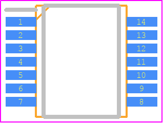 TC4011BFT - Toshiba PCB footprint - Small Outline Packages - Small Outline Packages - TSSOP14-P-0044-0.65A_2024