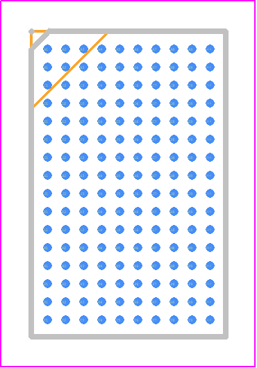 STA8135GA - STMicroelectronics PCB footprint - BGA - BGA - TFBGA160 (7x11x1.2 mm)-1