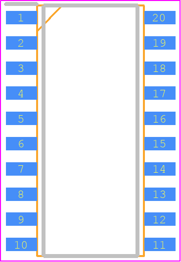LC72131M - Sanyo PCB footprint - Small Outline Packages - Small Outline Packages - MFP20
