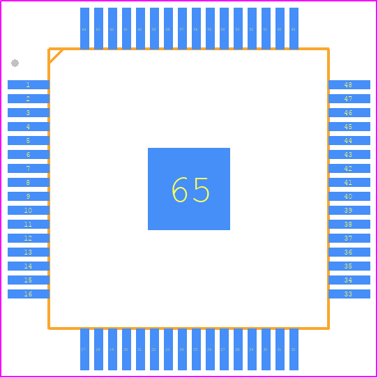 VSC8228XRC-01 - Microchip PCB footprint - Quad Flat Packages - Quad Flat Packages - 64-TQFP (10x10)_2025