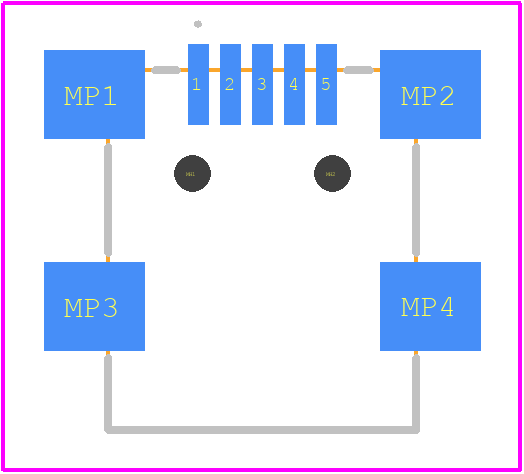 UX60-MB-5ST(70) - Hirose PCB footprint - Other - Other - UX60-MB-5ST(70)-1