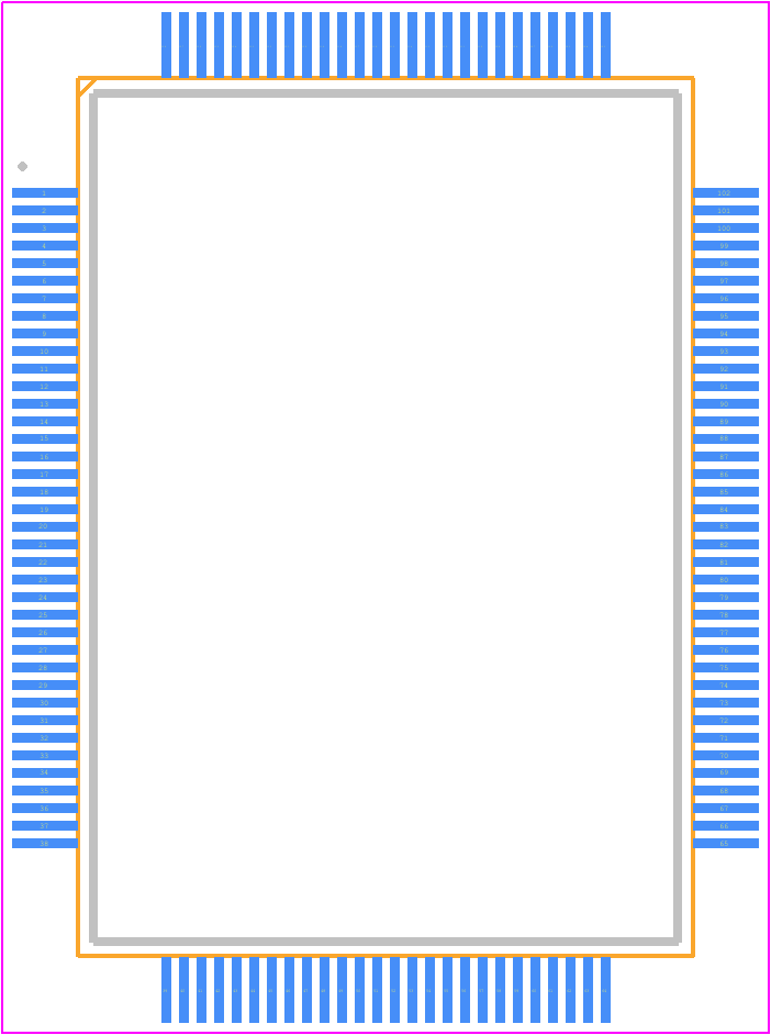 AD9860BSTZ - Analog Devices PCB footprint - Quad Flat Packages - Quad Flat Packages - (ST-128B)
