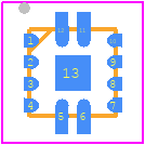 LTC3337ERC#TRPBF - Analog Devices PCB footprint - Quad Flat No-Lead - Quad Flat No-Lead - LFCSP (2mm × 2mm)-