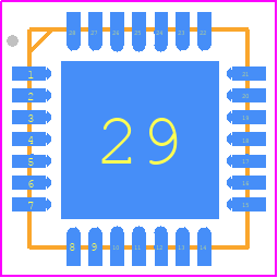 ES9016K2M - ESS Technology PCB footprint - Quad Flat No-Lead - Quad Flat No-Lead - 28-PIN QFN