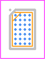 STM8L151G6Y3 - STMicroelectronics PCB footprint - BGA - BGA - WLCSP28 - 28-pin