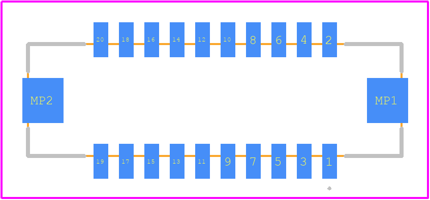 DF13EA-20DP-1.25V(52) - Hirose PCB footprint - Other - Other - DF13EA-20DP-1.25V(52)-2
