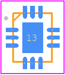 SE2433T-R - Skyworks PCB footprint - Quad Flat No-Lead - Quad Flat No-Lead - SE2433T