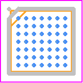 BLUENRG-355VT - STMicroelectronics PCB footprint - BGA - BGA - WLCSP49 (3.14x3.14x0.4, pitch 0.4 mm)