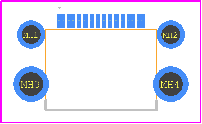 USB4500-03-1-A - GCT (GLOBAL CONNECTOR TECHNOLOGY) PCB footprint - Other - Other - USB4500-03-1-A-1
