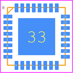 2I-048-010A-QFN32-C - Helix Semiconductor PCB footprint - Quad Flat No-Lead - Quad Flat No-Lead - 2I-048-010A-QFN32-C