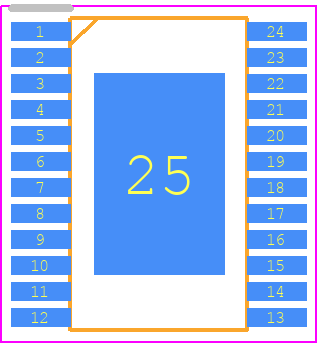 AD5754AREZ - Analog Devices PCB footprint - Small Outline Packages - Small Outline Packages - RE-24 (TSSOP)