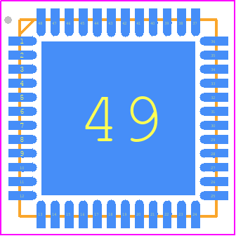 FDA803Q-V0T - STMicroelectronics PCB footprint - Quad Flat No-Lead - Quad Flat No-Lead - VFQFPN (7x7x1.0 48L )