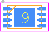 93LC66BT-I/MC - Microchip PCB footprint - Small Outline No-lead - Small Outline No-lead - 8-Lead 2x3 DFN