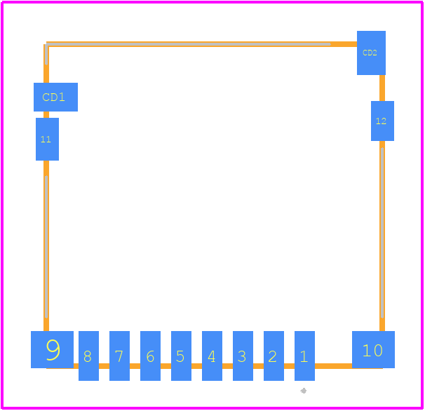 1140084168 - Amphenol Communications Solutions PCB footprint - Other - Other - 1140084168-3