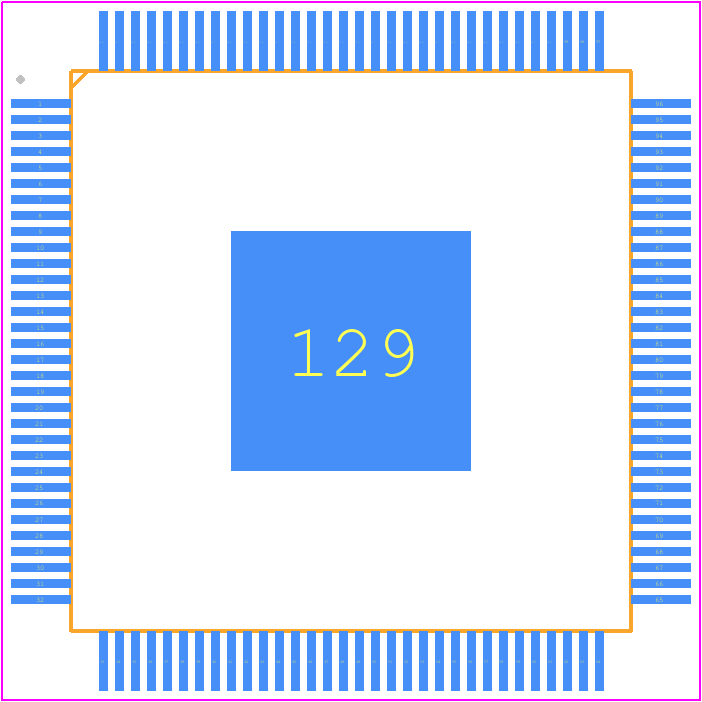PI7C9X2G404SLBFDEX - Diodes Incorporated PCB footprint - Quad Flat Packages - Quad Flat Packages - 14mm x 14mm LQFP (128 Pin)