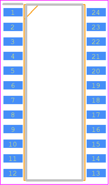 ADC1175-50CIJM - Texas Instruments PCB footprint - Small Outline Packages - Small Outline Packages - M24D