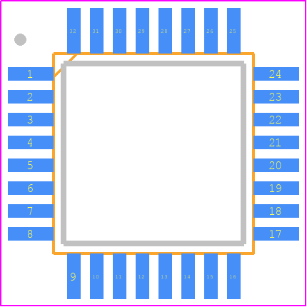 ADC12040CIVY - Texas Instruments PCB footprint - Quad Flat Packages - Quad Flat Packages - NEY0032A