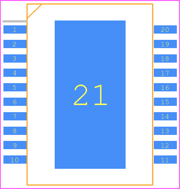 TDA1565TH - NXP PCB footprint - Small Outline Packages - Small Outline Packages - 20_HSOP