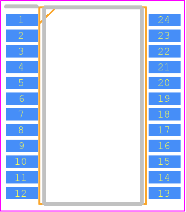 BD8LB600FS-CE2 - ROHM Semiconductor PCB footprint - Small Outline Packages - Small Outline Packages - SSOP-A24