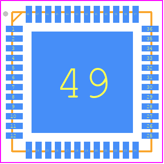 ADC14155CISQ/NOPB - Texas Instruments PCB footprint - Quad Flat No-Lead - Quad Flat No-Lead - RHS0048A