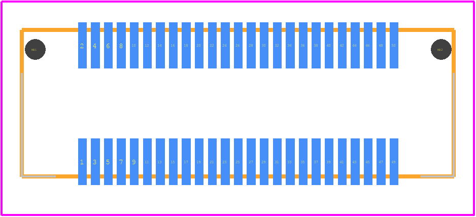 BSS-025-01-F-D-A - SAMTEC PCB footprint - Other - Other - BSS-025-01-F-D-A-1