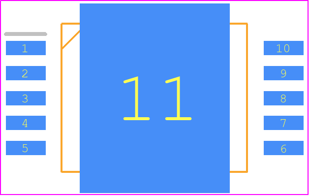 VN5E006ASPTR-E - STMicroelectronics PCB footprint - Small Outline Packages - Small Outline Packages - PowerSO-10_2