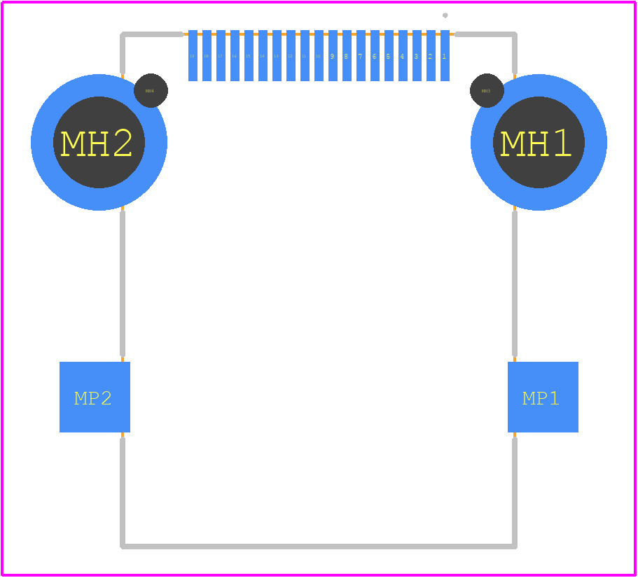 A71-05H7-111N1 - XKB Connectivity PCB footprint - Other - Other - A71-05H7-111N1
