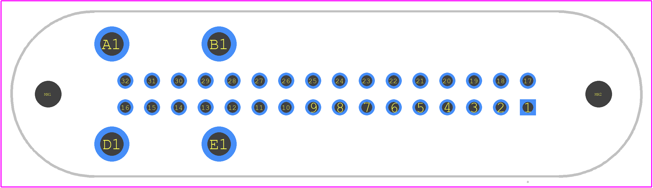 966658-1 - TE Connectivity PCB footprint - Other - Other - 966658-1-2
