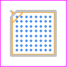 LIF-MD6000-6UMG64I - Lattice Semiconductor PCB footprint - BGA - BGA - 64-Ball ucfBGA Package-1