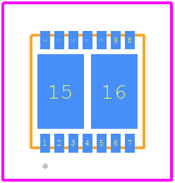 NCP45790IMN24RTWG - onsemi PCB footprint - Other - Other - DFN14 4x4, 0.5P CASE 506EK ISSUE A