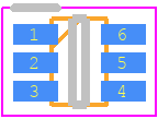 SOT363E7A-T-DC17D - TopLine PCB footprint - SOT23 (6-Pin) - SOT23 (6-Pin) - SOT363E7A-T-DC17D/