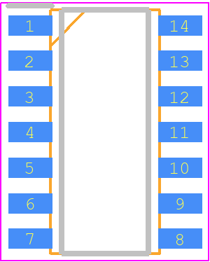 SO14E13A - TopLine PCB footprint - Small Outline Packages - Small Outline Packages - SO14E13A