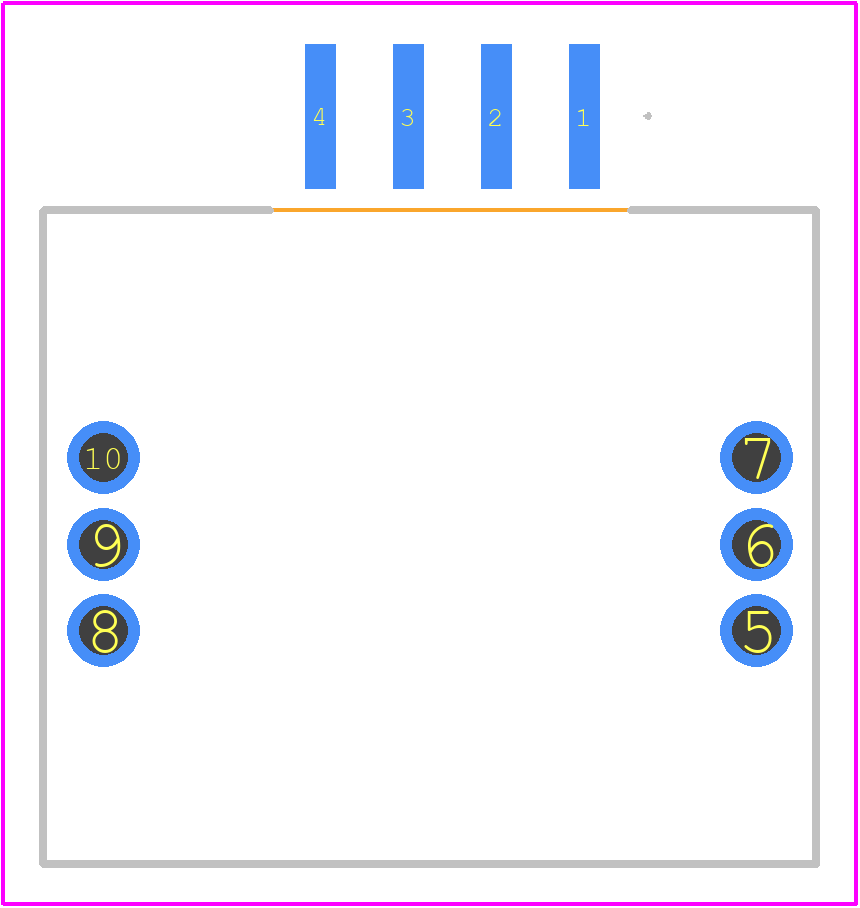 GT25H2-4P-2.2H - Hirose PCB footprint - Other - Other - GT25H2-4P-2.2H-9