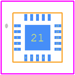 QPC3614SR - Qorvo PCB footprint - Other - Other - 20 Pin 4.2 x 4.2mm QFN Package