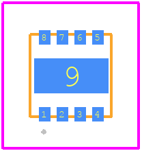 AOZ6622DI - Alpha Semiconductor PCB footprint - Other - Other - 8-Lead,DFN 3x3B