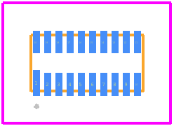 NLSX3018MUTAG - onsemi PCB footprint - Other - Other - UDFN20 4x2, 0.4P