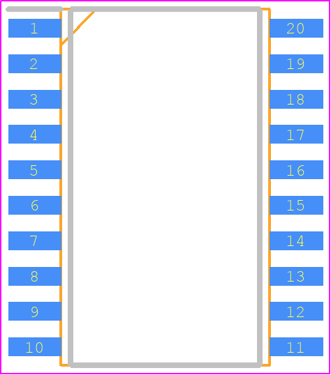 SL0A-01-5112-DB - TT Electronics PCB footprint - Small Outline Packages - Small Outline Packages - 20-pin SOIC-W