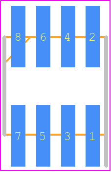 FTR-104-01-S-D - SAMTEC PCB footprint - Header, Unshrouded - Straight SMD Pin - Header, Unshrouded - Straight SMD Pin - FTR-104-01-S-D