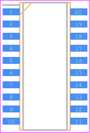 TC74AC240F - Toshiba PCB footprint - Small Outline Packages - Small Outline Packages - SOP20-P-300-1.27A